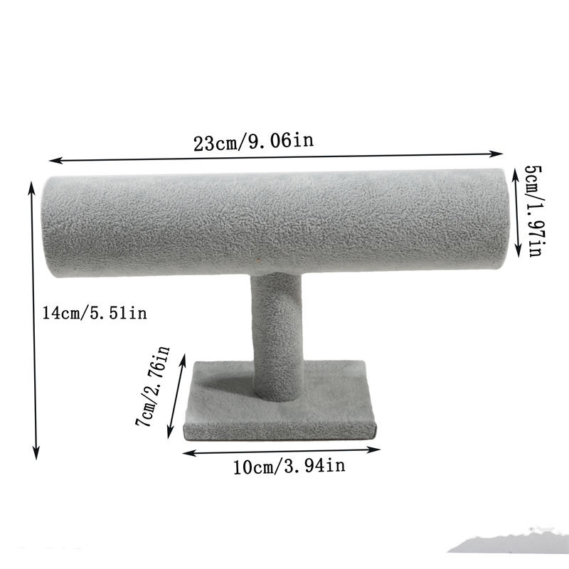 Vintage Velvet Bracelet Holder T-Bar Bracelet Necklace Jewelry Display Stand for Home Organization