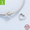 S925 Sterling Silver Simple Love Beaded Loose Beads Cold Wind Diy Jewelry Accessories