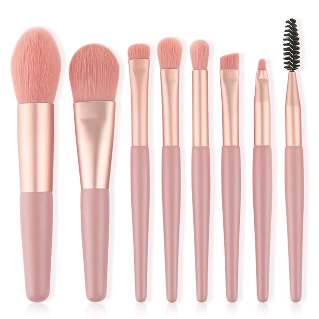 8 Pcs Mini Travel Portable Soft Makeup Brushes Set Eye Shadow Foundation Powder Eyelash Lip Concealer Blush Make Up Brush Set