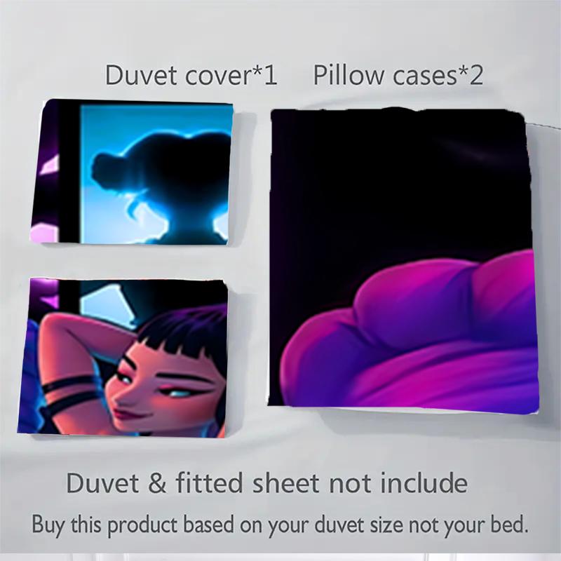 3Pcs Urban Neon Fashion Bedding Sets For All Sizes New 3D Printed Bed Cover Comforter Duvet Cover Pillowcase Bedroom Decoration