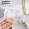 50 Sheets Sticky Notepads Strong Stickiness Reusable Translucent Sticky Memo Papers School Stationery for Study