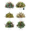 Yousheng Pre-lit Christmas Tree Urn Filler Battery Operated Artificial Xmas Tree with Cones Berries Holiday Porch Planter Filler with Tripod Stake