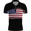 День Независимости Мужская футболка-поло с коротким рукавом с 3D-принтом Повседневный спортивный трендовый топ