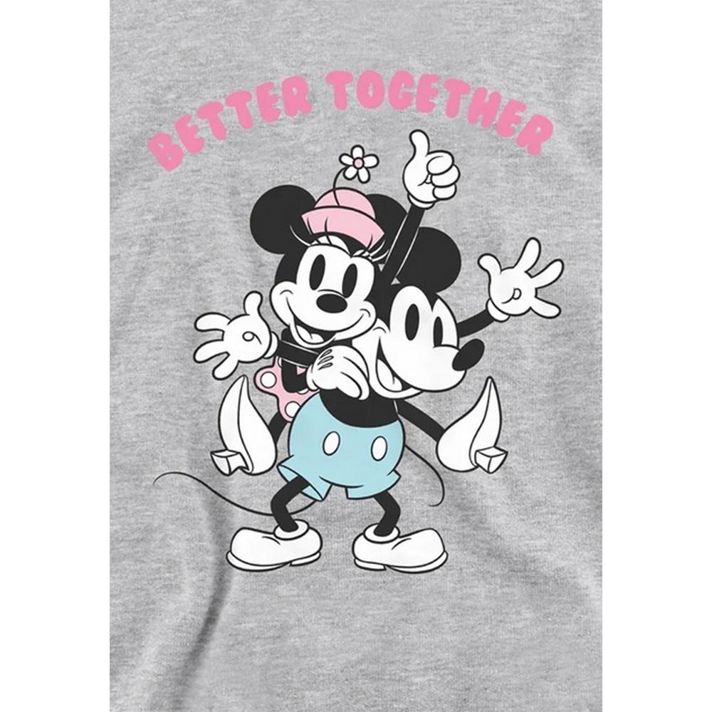 Disney Childrens/Kids Better Together Mickey & Minnie Mouse Heather Pullover Hoodie