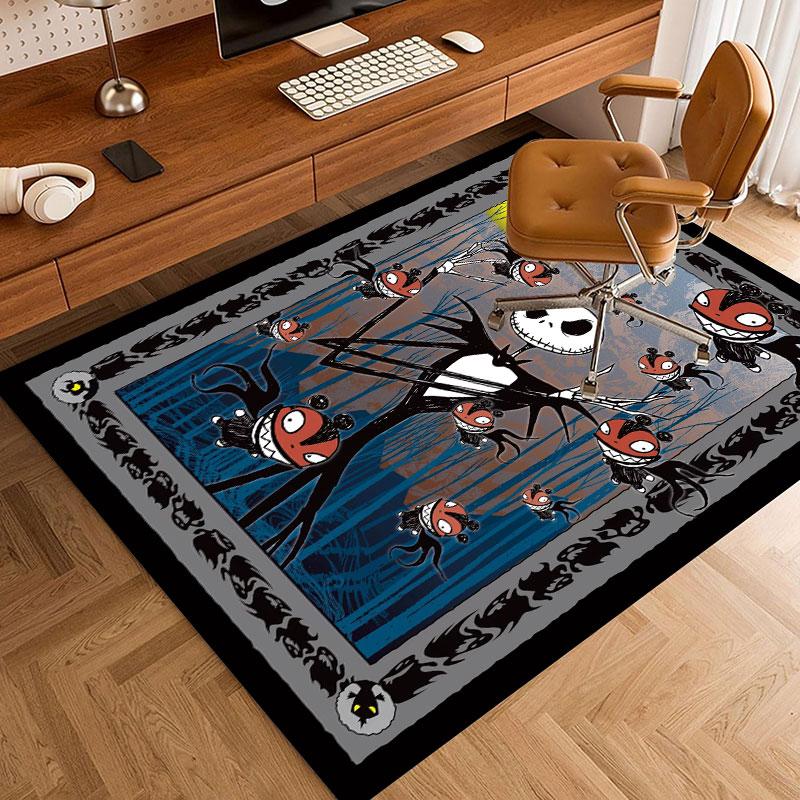 Nightmare Before Christmas Cartoon Carpets and Rug 3D Printing Carpet Floor Mat Living Room Bedroom Large Area Soft Carpet-JM019
