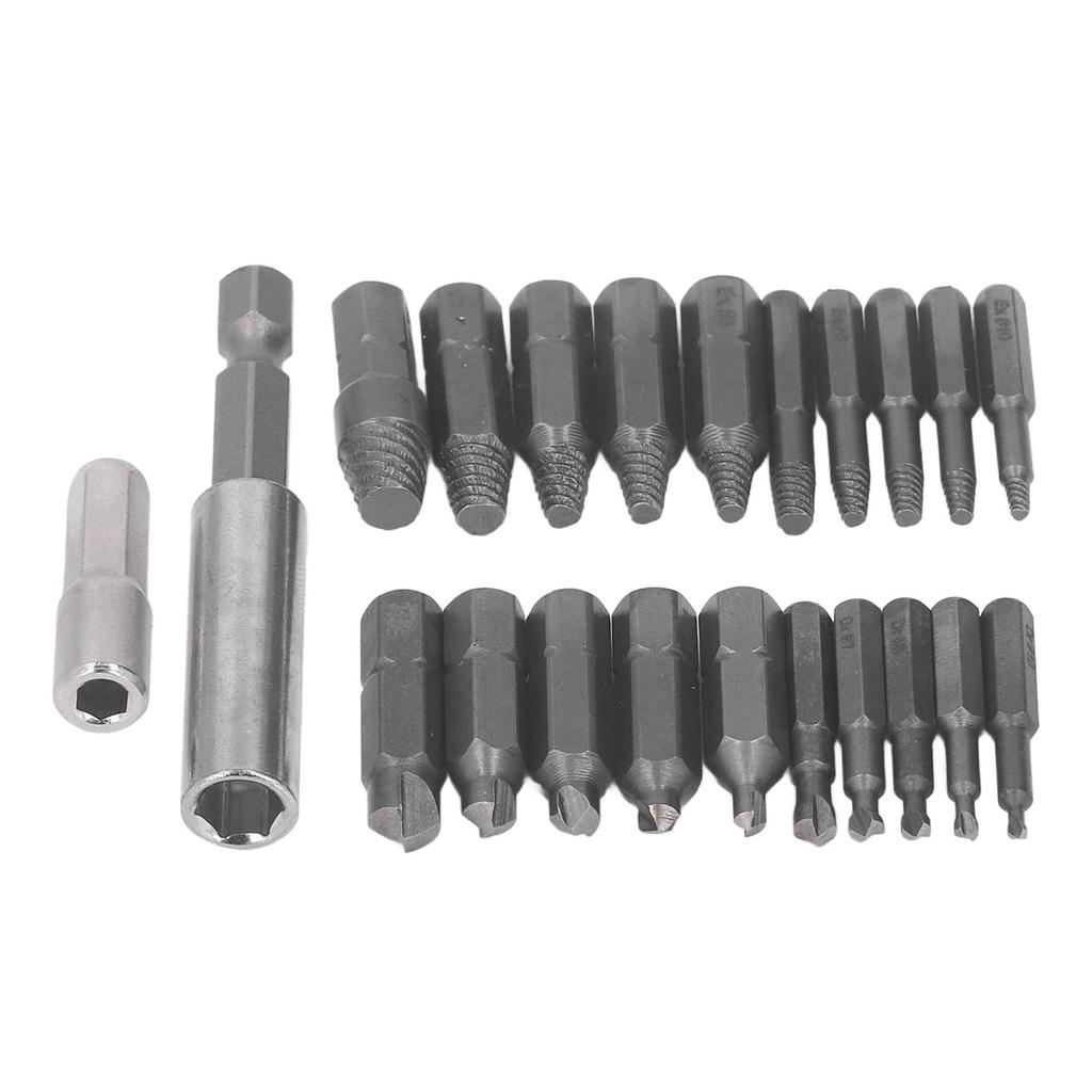 Набор экстракторов для винтов из быстрорежущей стали, инструмент для удаления сломанных поврежденных болтов с битами для отвертки