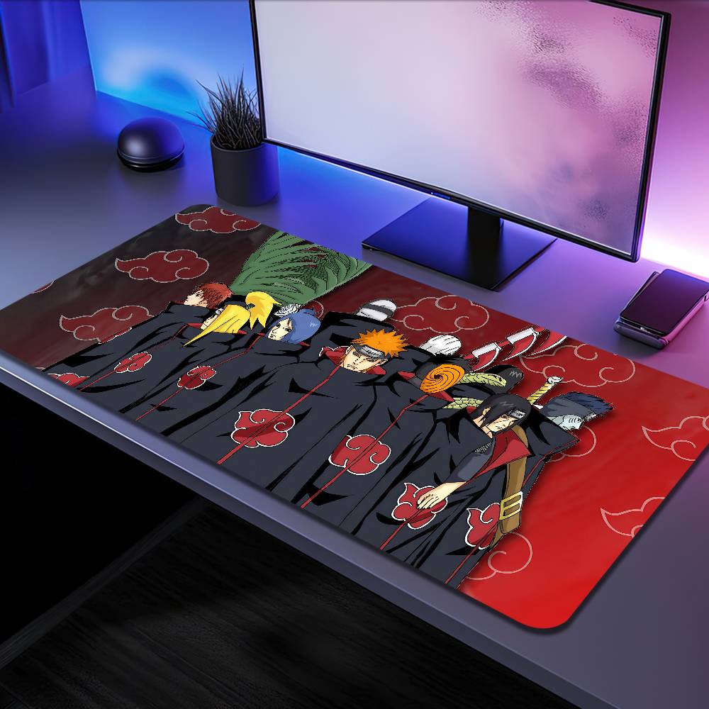 Anime NARUTO Akatsuki Mousepad Large Desk Mat Keyboard Ergonomic Office Rubber PC Non-slip Anti-fray Home Custom Game