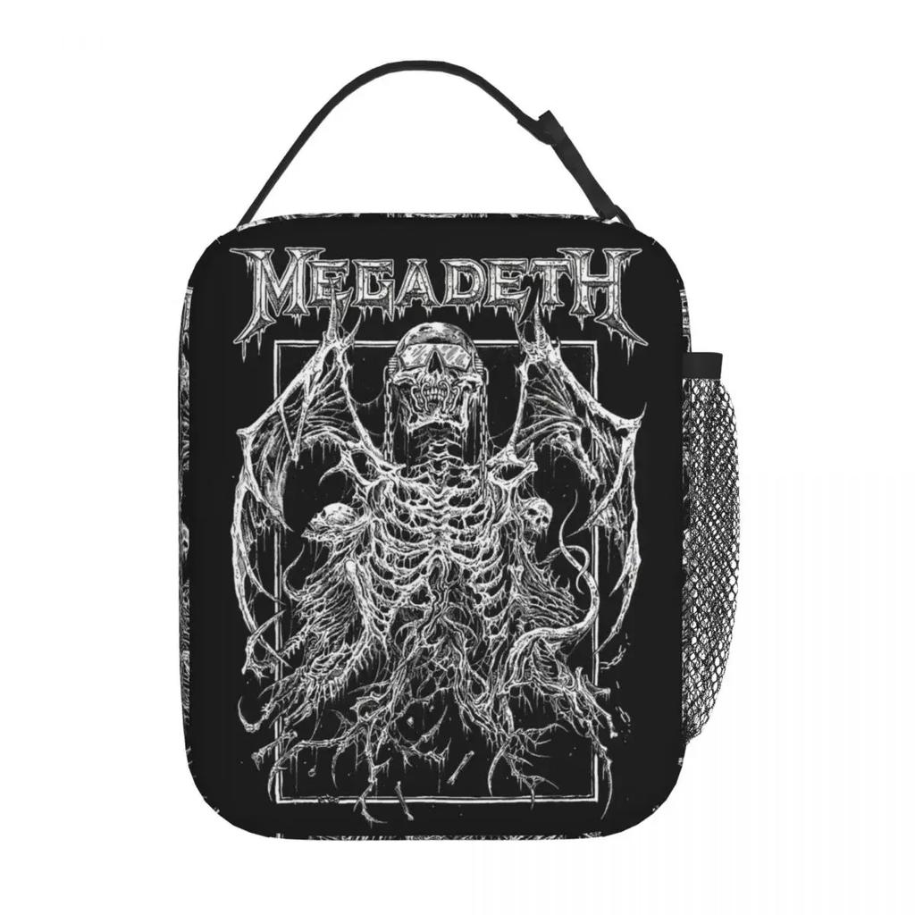 Megadeths Rock Band Lightning Vic Мерч Изолированная Сумка-ланчбокс Для Школы Сумка для Хранения Еды Портативный Термосумка Ланч-бокс