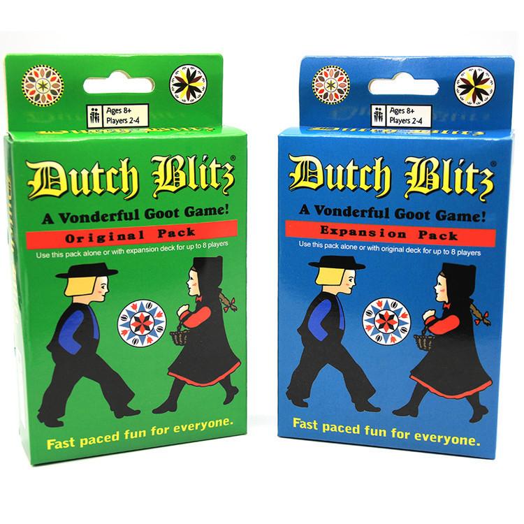 Новая английская версия Dutch Blitz Dutch Blitz, Базовая Плюс Расширяющаяся Игра-Карта для Семейных и Дружеских Встреч
