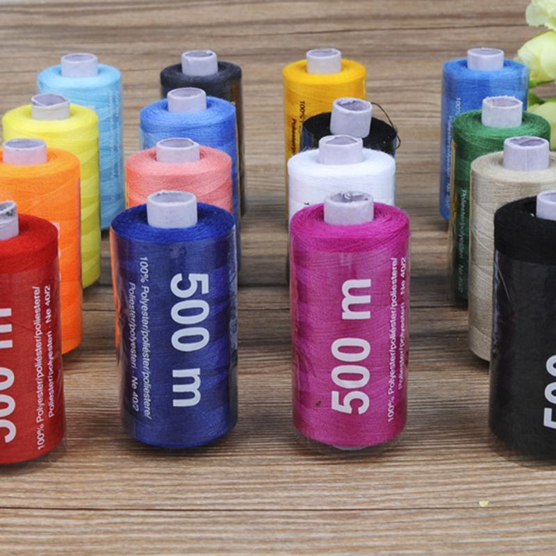 15/12pcs 500M Strong And Durable Sewing Threads For Sewing Polyester Thread Clothes Sewing Supplies Accessories White Black