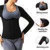 Костюм для сауны с улавливанием тепла для женщин, спортивный жилет для сауны с длинными рукавами для похудения, формирователь талии, футболка для тренировок, корректирующее белье, рубашка для фитнеса, верхняя куртка