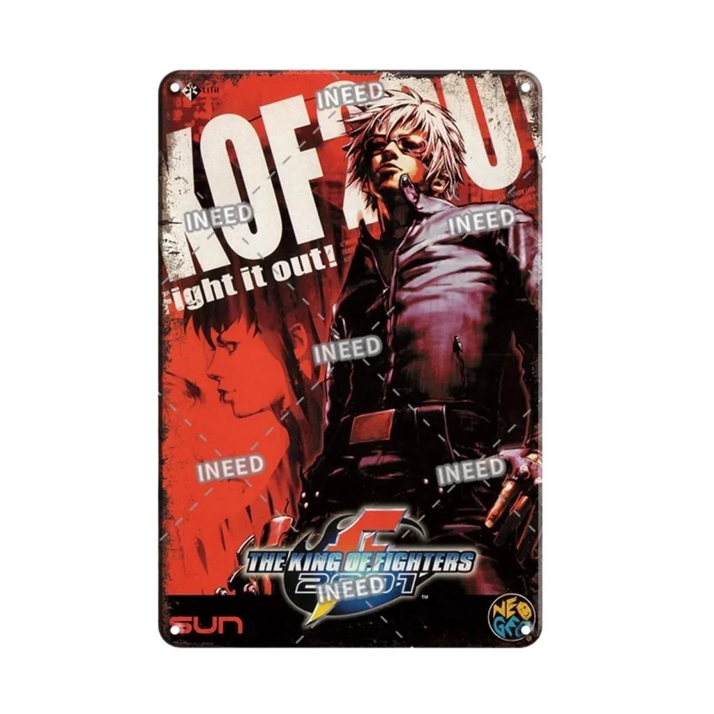 Vintage King Of Fighters Metal Tin Sign  Classic KOF Game Poster Retro Gamer Room Decor  Wall Art Plaques for Home Decor
