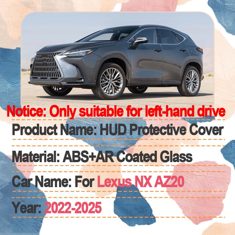 Для Lexus NX AZ20 ~2025 2024 Автомобильный HUD-дисплей Head-Up Display Защитная крышка Неотражающая Защитные аксессуары