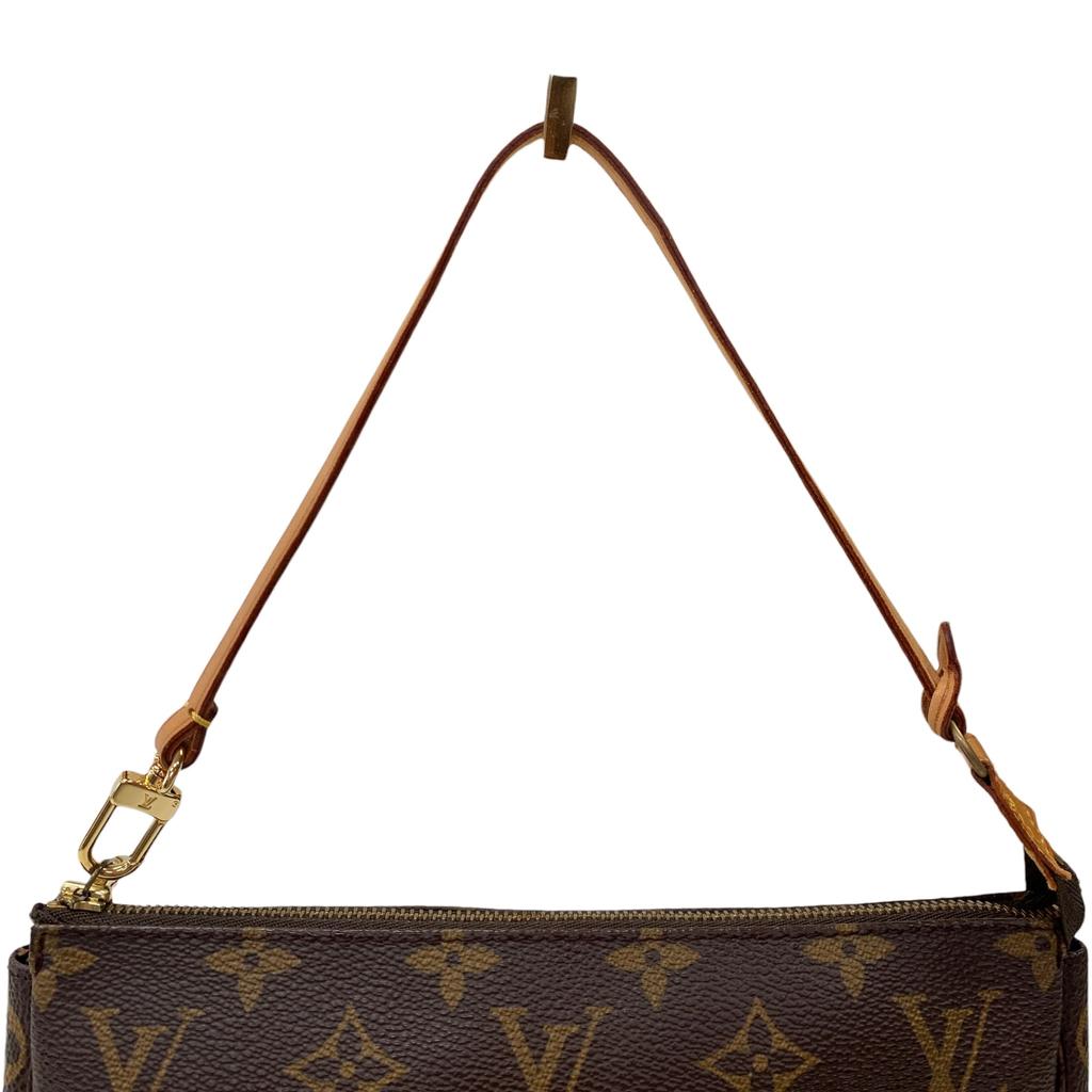 Б/у Louis Vuitton Monogram Pochette Accessoires M51980 Холст Коричневый Аутентичный 1222