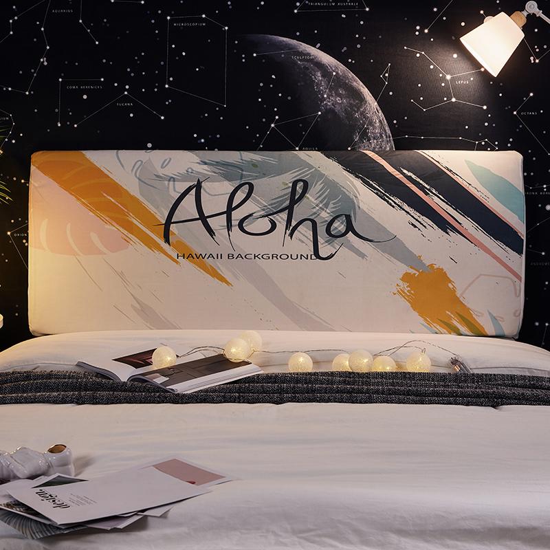 Чехол для изголовья кровати Ins, эластичный спандекс, все включено, чехол для изголовья кровати, моющийся, пылезащитный чехол для спинки кровати, домашний декор