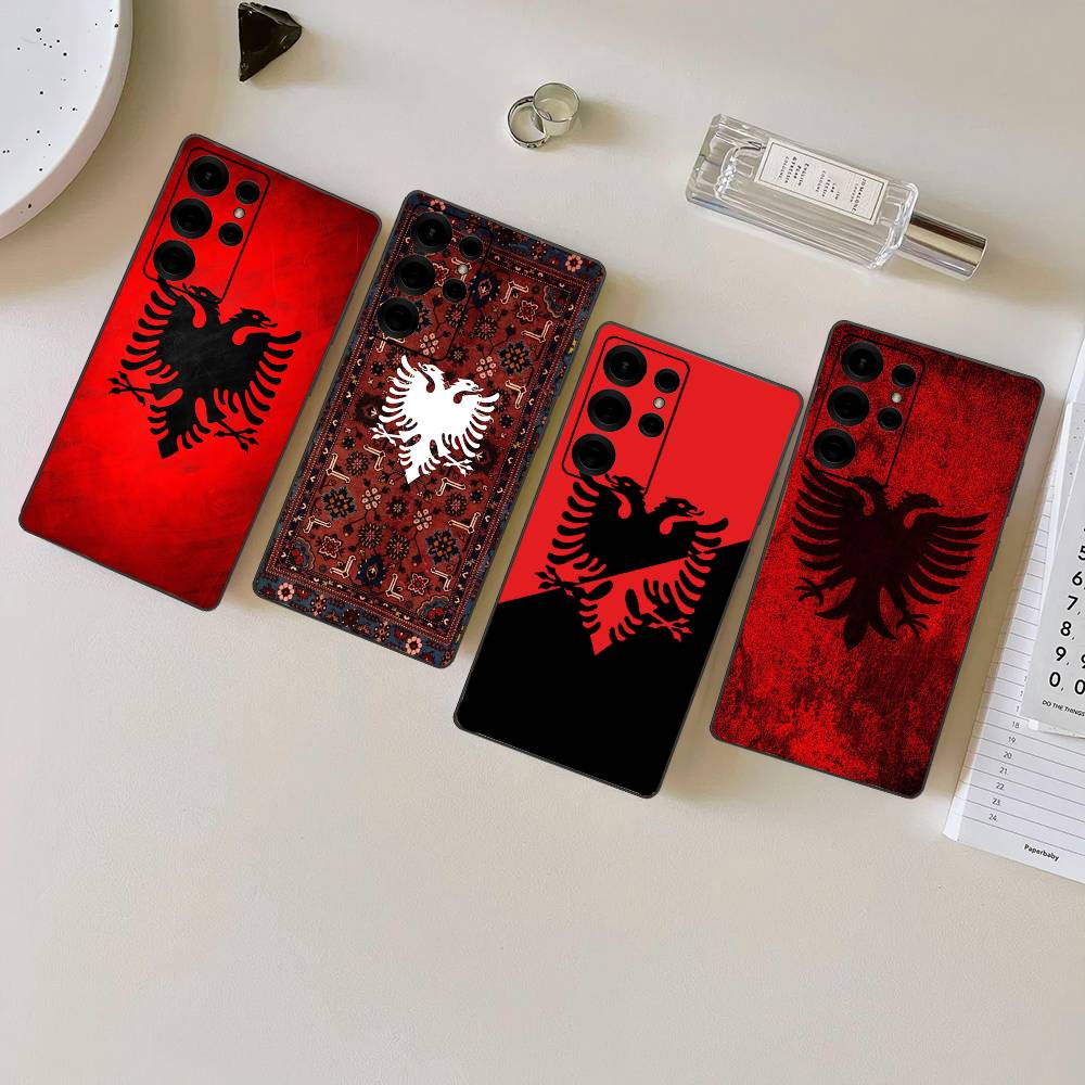 Албания Албанский Флаг Чехол для Телефона Для Samsung S 24 Fe 25 Ultra Plus 20 Lite 21 30 22 23 24 22 Ultra 5G Fundas