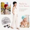 Side Flower Deign Women Headwrap Elegant Head Cover Lightweight Cozy Turban Cap  Hair Loss Cover