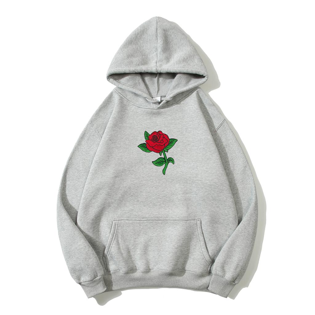 Толстовка с капюшоном в стиле Харадзюку, модная уличная одежда унисекс, толстовки с принтом розы, топы, пуловер, толстовка унисекс, толстовка с капюшоном, одежда