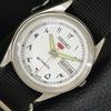 5 AUTOMATIC 6309A JAPAN MENS VINTAGE ARABIC WHITE DIAL WATCH A701410-5 R206b-a701410
