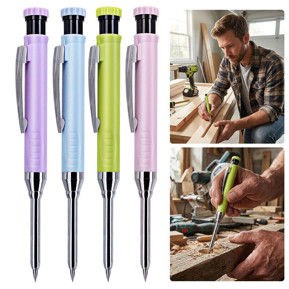 Deep Hole Carpenter Pencil 2.8mm Woodworking Pencil Wood Marking Pencil DIY Woodworking Tools