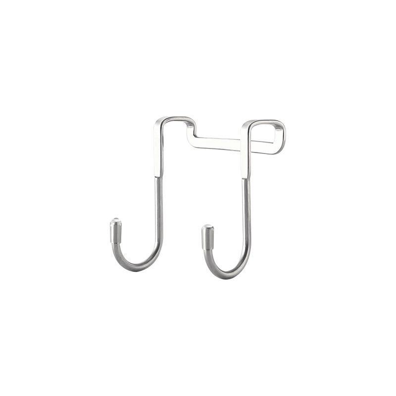 Storage Wall Hooks Kitchen Cabinet Door Back Racks Double S-Shape Hanger Hooks Free-Punch Storage Holders