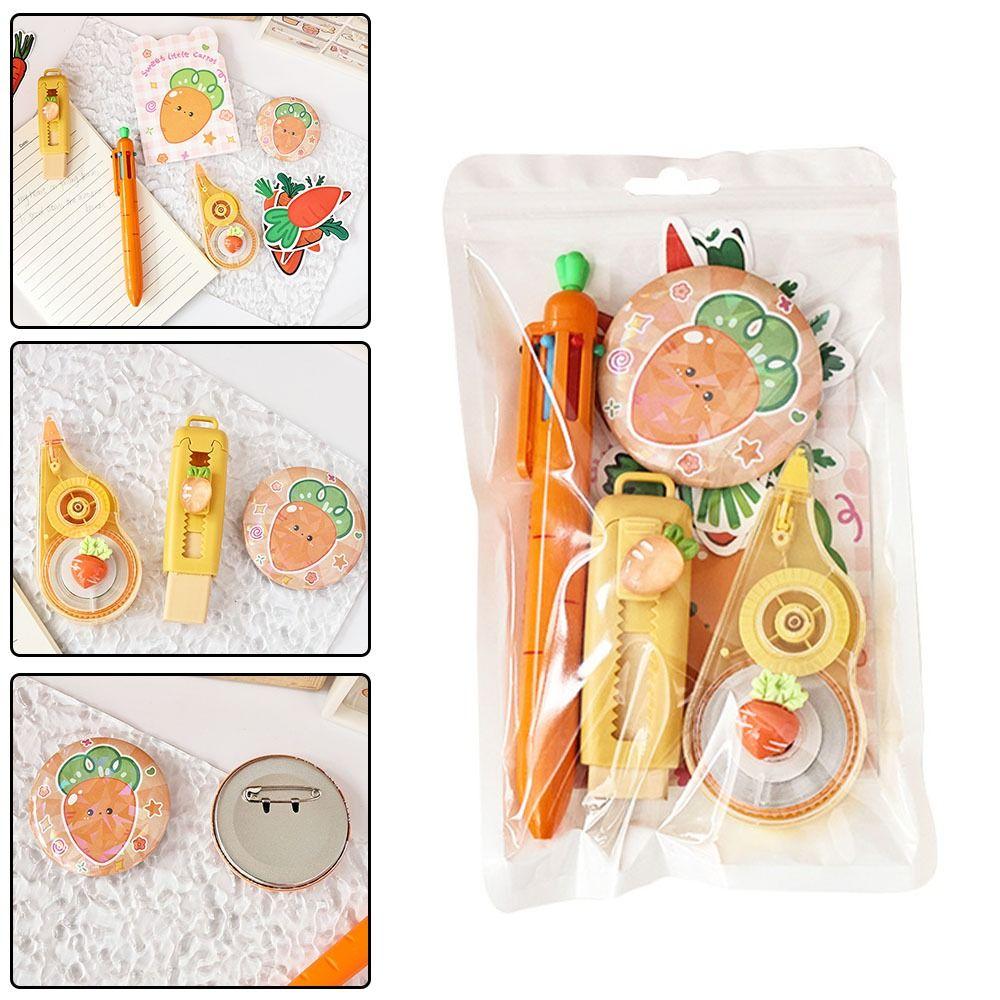 Gel Pen Stationary Sets Multi-functional Correction Tape Cute Eraser Back to School Gift For Kids