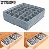 Bamboo Charcoal 30 Grid Underwear Socks Underwear Sorting and Storage Box Foldable Non-woven Household Odorless Storage Tool
