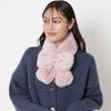 PAUL & JOE ACCESSOIRES Faux Fur Ribbon Scarf, Pale Pink (Women’s Scarf)