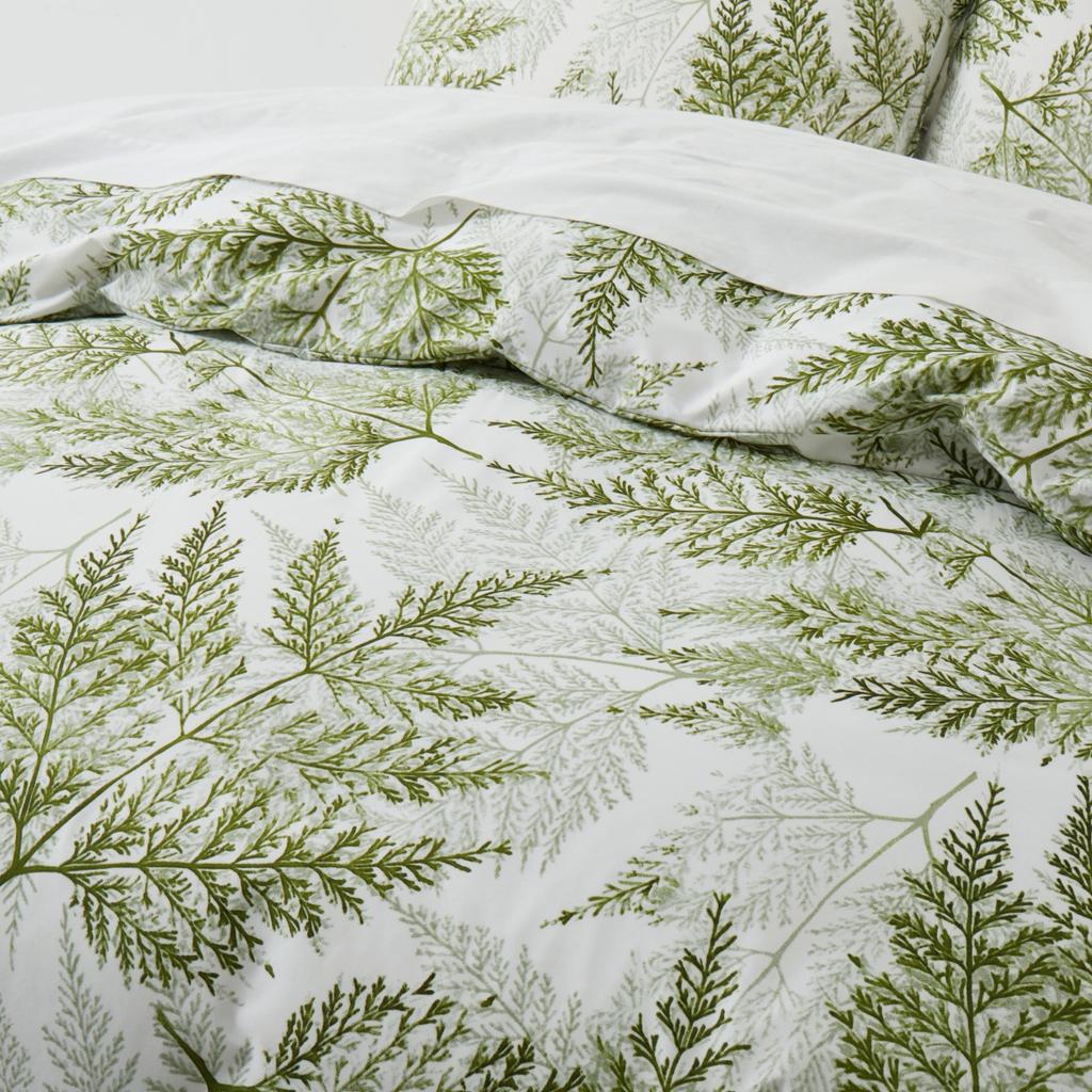 Sage Green Leaves Duvet Cover Full King, Farmhouse Botanical Bedding Set for Girls Teen Garden Plant Leaf Reversible Quilt Cover