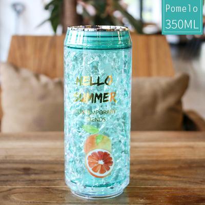 Креативные модные банки летняя ледяная чашка кавайная пластиковая бутылка для воды с крышкой для активного отдыха мужчины женщины студенты питьевые стаканы с трубочкой