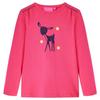 Kids' Long-sleeved T-shirt Bright Pink 92/104/116/128/140