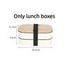 Wooden Cover Japanese Bento Box 1200ML Food Container Outdoor Divided Lunch Box  For Kids