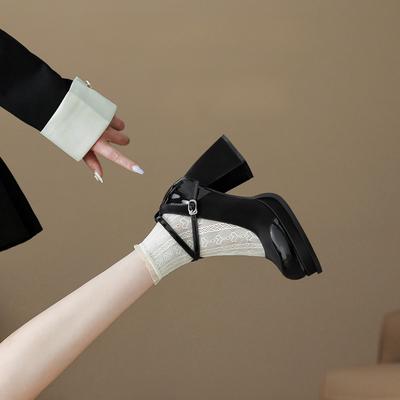 Китайские туфли на высоком каблуке женские 2024 лето новая юбка национальный стиль элегантные с ремешком Мэри Джейн одинарные туфли женская обувь