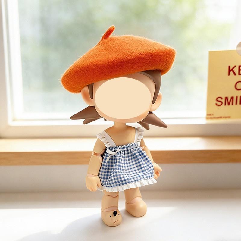 [Cloth Only] 20cm Zsiga BJD Doll Outfit-Dress Skirt Beret Set Outfit Accessories Polyester/Cotton 14 Years & up