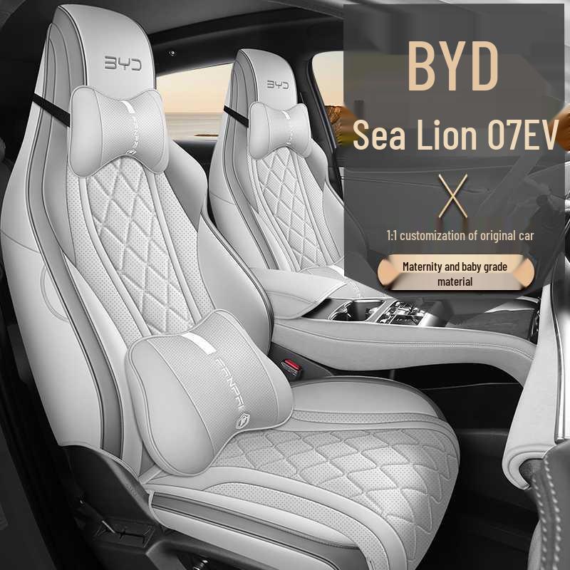 Всесезонные чехлы на сиденья из кожи с полным покрытием для BYD Hiace 07ev