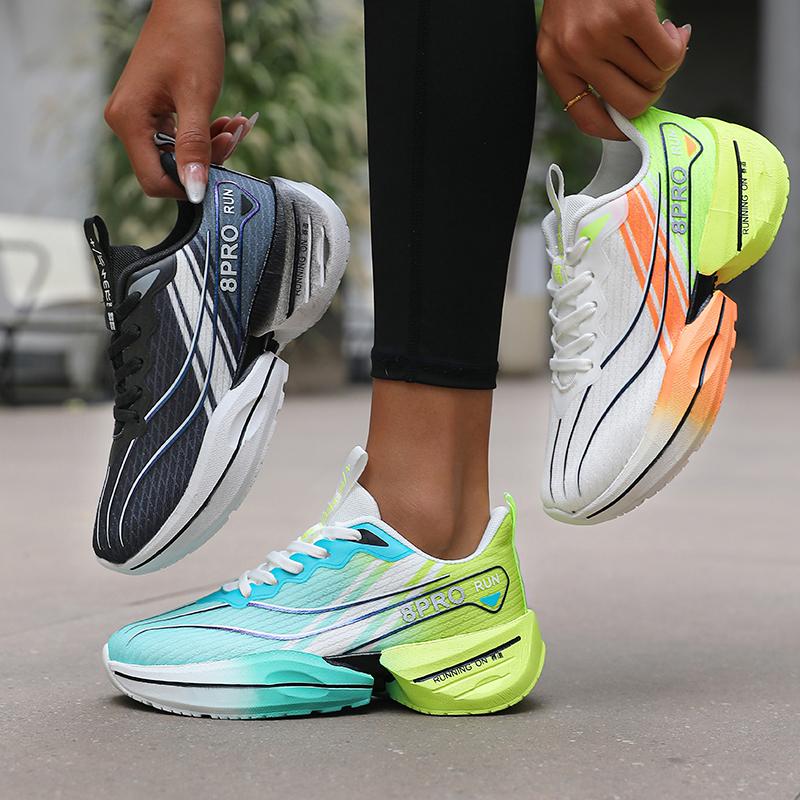Women'S Running Racing Shoes Summer Breathable Jogging Shoes Marathon Ultra-Light Rebound Damping Trail Sport Road Sneakers