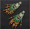 Women's Bohemia Beaded Tassel Ear Pendent Long Fringe Eardrop Dangle Earrings Ladies Jewelry Christmas Gift
