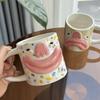 Цветная керамическая кружка для кофе Милая мультяшная кружка для воды Прочная кружка для чая Сок