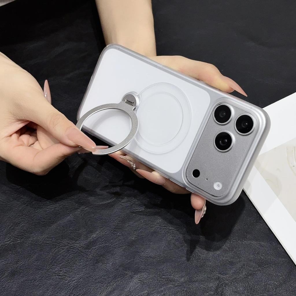 iPhone 17 Pro Магнитный прозрачный чехол 360° с вращением - Полное покрытие