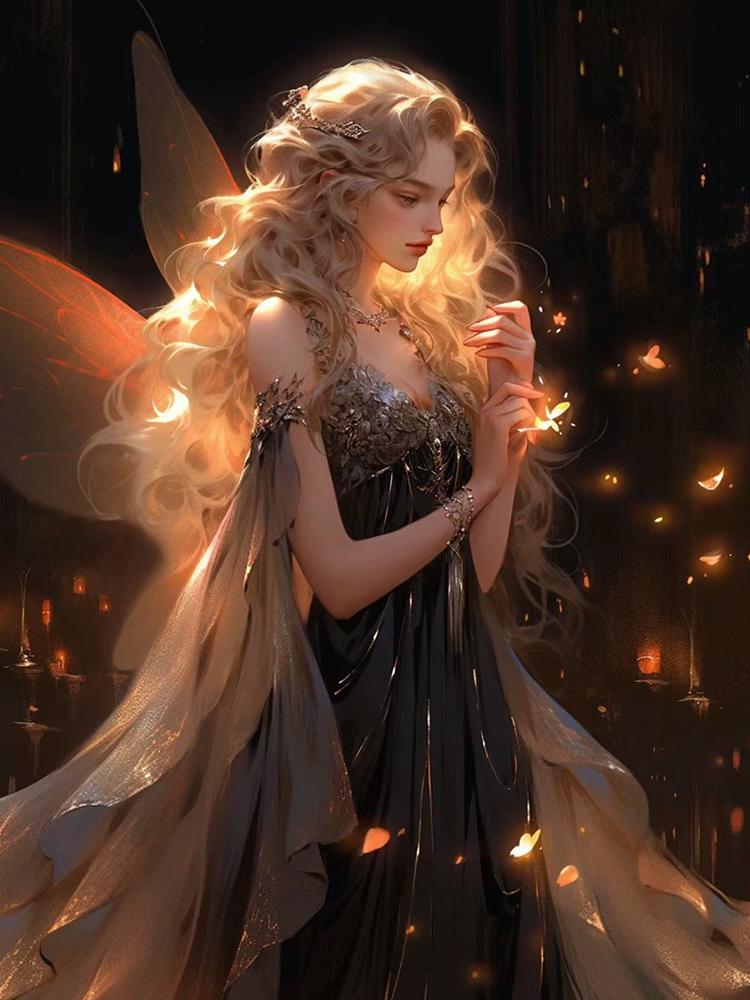 Фея Девушка 5D Diy Алмазная Картина Украшение Стены Ангел Крест Вышивка Мозаика Искусство Ручной Работы Картина Украшение Дома