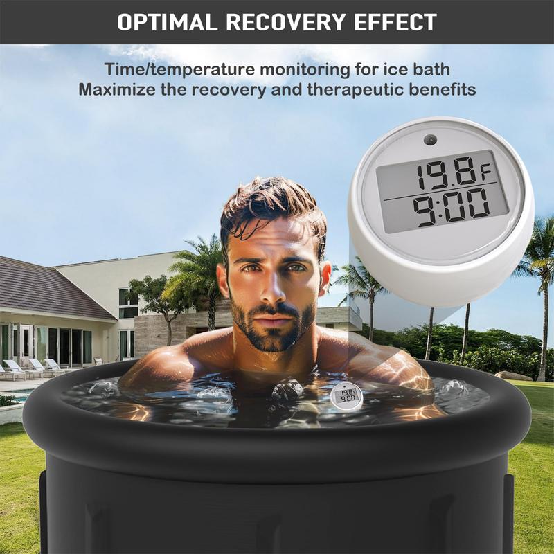 Термометры для погружения в холодную воду Прочные водонепроницаемые термометры для бассейна Светодиодный дисплей Аксессуары для погружения в холодную воду с таймером