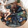 Resident Evil Round Area Rug Carpet Rug For Living Room Bedroom Sofa Playroom Decor Nonslip Floor Mat