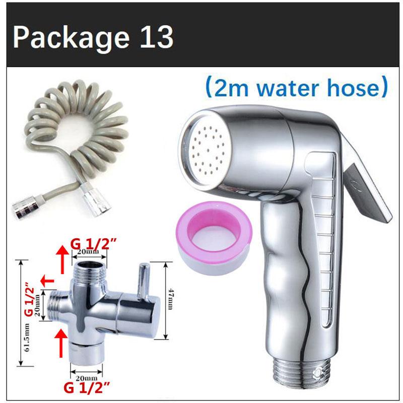 Handheld Silver Toilet Bidet Faucet Sprayer ABS Shower Head Wc Bathroom Accessories Water Spray Set Self Cleaning