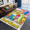 Name Custom Cartoon The Simpsons Carpet Rug for Living Room Bedroom Home Sofa Decoration,Kids play Non-slip Floor Mat