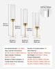 Hurricane Candle Holders Set of 18, Gold Metal Stand with Clear Glass Cylinders, Elegant Tiered Centerpieces Wind Protection for Wedding, Table