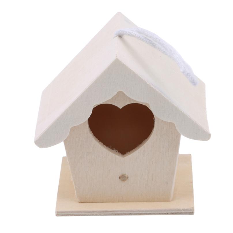 Wooden Bird House Nest Bird Supplies Wooden Birdhouse Outdoor Nesting Box