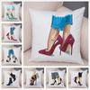Bedroom Living Room Car Sofa Household Pillowcase Decoration Cartoon Ladies High Heels Printed Cushion Cover