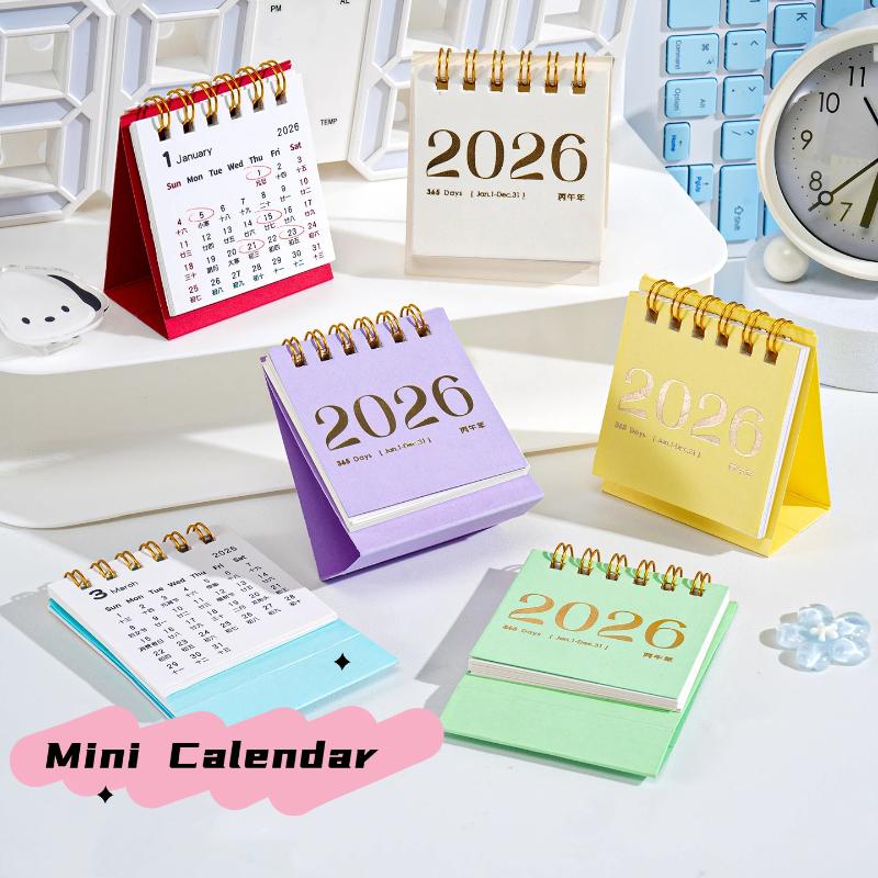 2026 Мини Маленький Настольный Календарь Настольное Украшение Календарь Книга Креативный Простой Планировщик Настольные Офисные Канцелярские Товары Новогодние Подарки