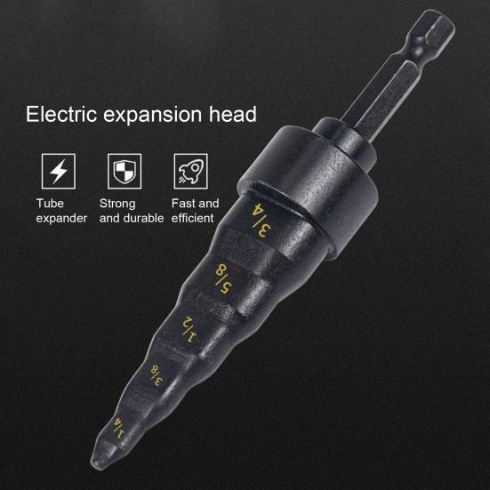 Pipe Expander Repair Tool 1/4 Hexagon Handle High Efficiency 5 In 1 Swage Tube Expander Repair Tool Air Conditioner Refrigerator