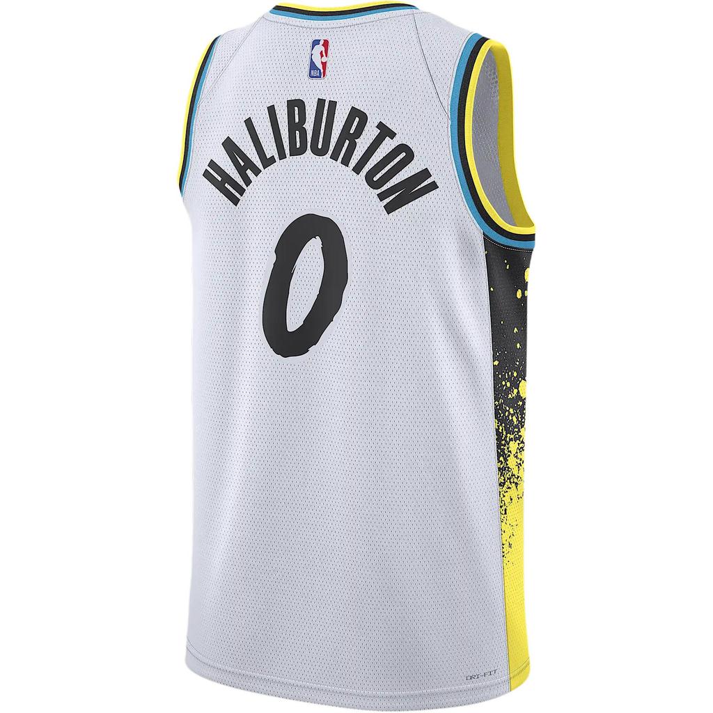 Nike Баскетбольная майка X NBA Dri-Fit Pacers Haliburton 24-25 City Edition SW с логотипом и надписью, унисекс, белая FQ4344-101